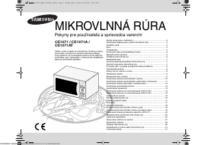Návod Samsung CE1071AT/XEH Mikrovlnná rúra