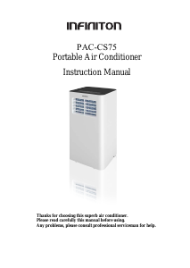 Manual Infiniton PAC-CS75 Air Conditioner