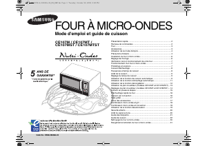 Mode d’emploi Samsung CE107M Micro-onde