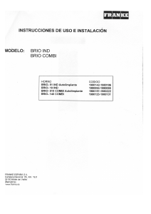 Manual de uso Franke BRIO-140 COMBI Horno