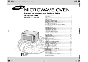 Manual Samsung CE1160 Microwave
