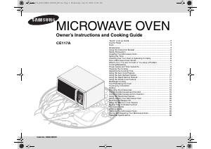 Manual Samsung CE117A Microwave