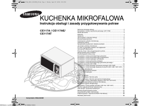 Instrukcja Samsung CE117AE Kuchenka mikrofalowa