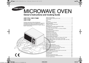 Manual Samsung CE117AE-X Microwave