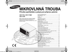Manuál Samsung CE117AE-X Mikrovlnná trouba