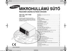 Használati útmutató Samsung CE117AE-X Mikrohullámú sütő