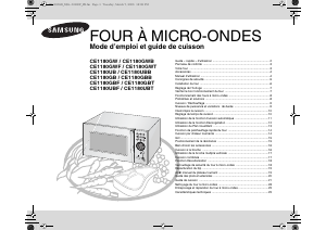 Mode d’emploi Samsung CE1180GB Micro-onde