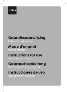 Handleiding Hema 80.01.0090 Elektrische deken