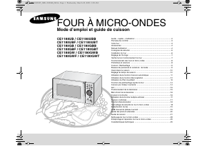 Mode d’emploi Samsung CE1180GWT Micro-onde