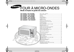 Mode d’emploi Samsung CE1180UBT Micro-onde