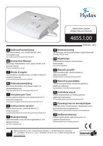 Manuale Hydas 4655.1.00 Coprimaterasso elettrico