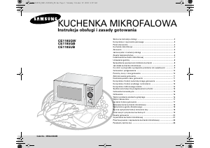 Instrukcja Samsung CE1185UB Kuchenka mikrofalowa