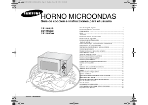 Manual de uso Samsung CE1185UB Microondas