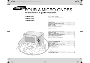 Mode d’emploi Samsung CE1185UBC Micro-onde