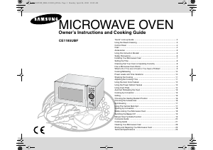 Manual Samsung CE1185UBF Microwave