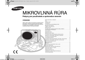 Návod Samsung CE283GN Mikrovlnná rúra