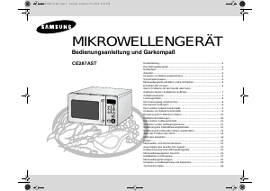 Bedienungsanleitung Samsung CE287AST/XAG Mikrowelle