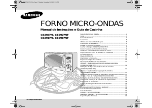 Manual Samsung CE2917N Micro-onda