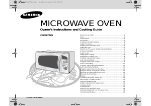 Manual Samsung CE297DN Microwave