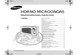 Manual de uso Samsung CE297DN Microondas