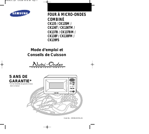 Mode d’emploi Samsung CK135M Micro-onde