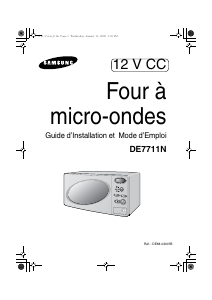 Mode d’emploi Samsung DE7711N Micro-onde