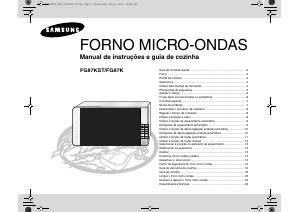 Manual Samsung FG87KST Micro-onda