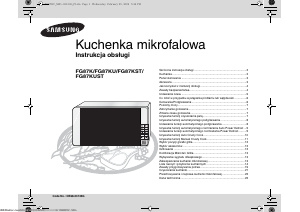 Instrukcja Samsung FG87KUST Kuchenka mikrofalowa