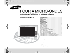 Mode d’emploi Samsung FG87KUST Micro-onde