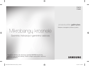 Vadovas Samsung FG87SUB Mikrobangų krosnelė