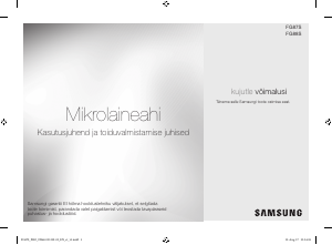 Kasutusjuhend Samsung FG87SUB Mikrolaineahi