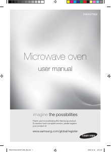 Manual Samsung FW313T001 Microwave