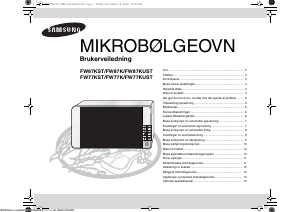 Bruksanvisning Samsung FW77KUST Mikrobølgeovn