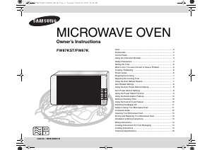 Manual Samsung FW87KST Microwave