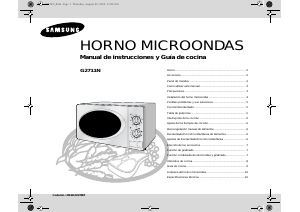 Manual de uso Samsung G2711N Microondas