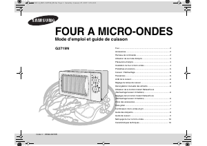 Mode d’emploi Samsung G2719N Micro-onde