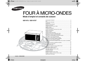 Mode d’emploi Samsung GE1072 Micro-onde