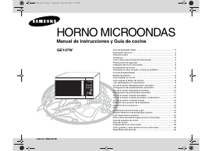 Manual de uso Samsung GE107W Microondas