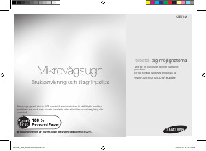 Bruksanvisning Samsung GE71M Mikrovågsugn