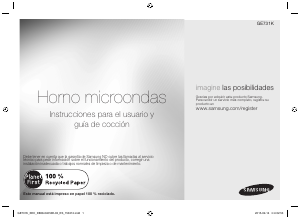 Manual de uso Samsung GE731K Microondas
