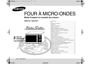 Mode d’emploi Samsung GE81W Micro-onde