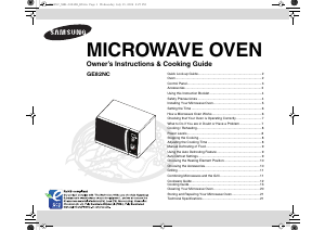 Manual Samsung GE82NC-B Microwave