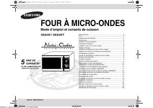 Mode d’emploi Samsung GE82W Micro-onde