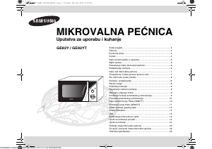 Priručnik Samsung GE82Y-S Mikrovalna pećnica