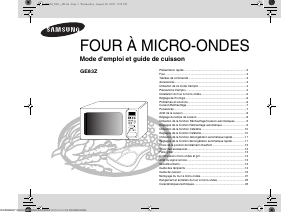 Mode d’emploi Samsung GE83Z-Y Micro-onde