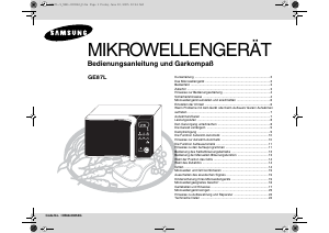 Bedienungsanleitung Samsung GE87L Mikrowelle