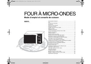 Mode d’emploi Samsung GE87L Micro-onde