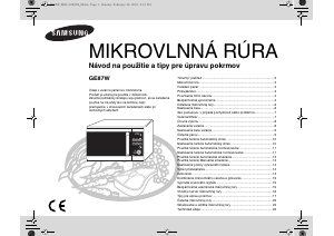 Návod Samsung GE87W Mikrovlnná rúra