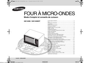 Mode d’emploi Samsung GE89MST Micro-onde