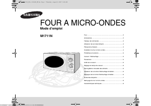 Mode d’emploi Samsung M1711N Micro-onde